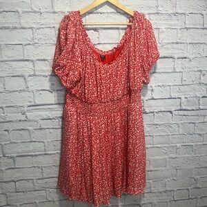 Torrid 2XL Red Floral Mini Skort Dress